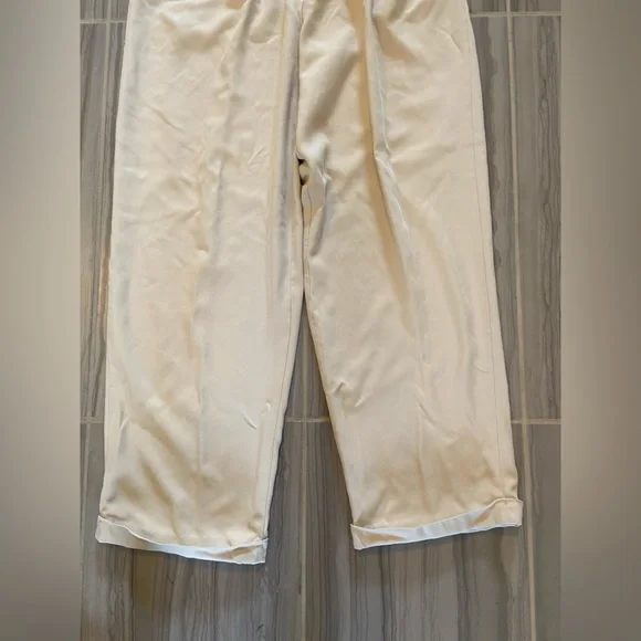 INC International Concepts Light Khaki Silk Slacks Women’s Size 12 Wide Leg - Picture 4 of 12